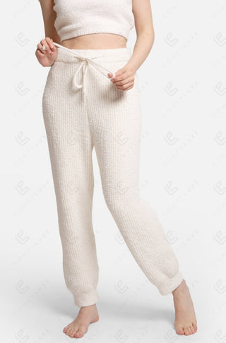 COMFYLUXE Cozy Elegance Ribbed Pants W/ Pockets Drawstring