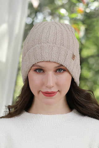 COMFYLUXE Cozy Elegance Ribbed Beanie