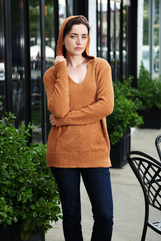 COMFYLUXE Refined Comfort Hooded Sweater W/ Pocket