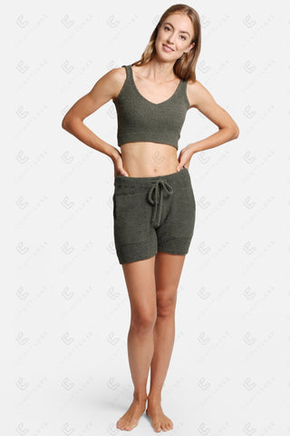 COMFYLUXE Relaxing Luxe V-Neck Crop Top