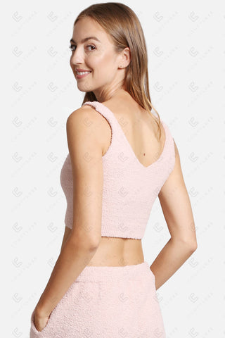 COMFYLUXE Elevated Comfort V-Neck Crop Top