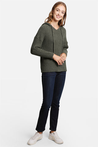 COMFYLUXE Premium Cozy Ribbed Hooded Sweater W/ Drawstring