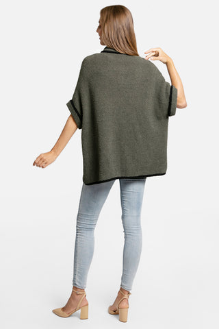 COMFYLUXE Refined Comfort 3/4 Sleeve Jacket W/ Pockets Zipper Closure