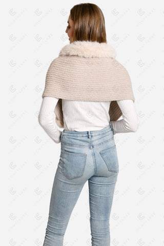 COMFYLUXE Plush Luxury Shawl W/ Faux Fur Edges