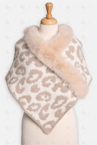 COMFYLUXE Elevated Comfort Shawl W/ Faux Fur Edges