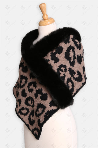 COMFYLUXE Chic Comfort Shawl W/ Faux Fur Edges