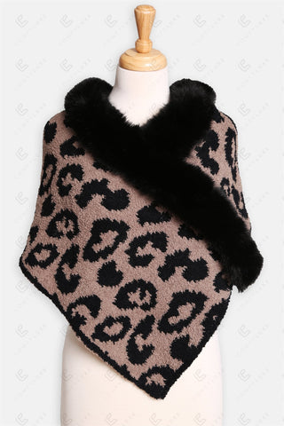 COMFYLUXE Refined Comfort Shawl W/ Faux Fur Edges
