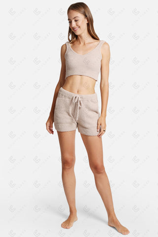 COMFYLUXE Cozy Elegance Shorts W/ Pockets Drawstring