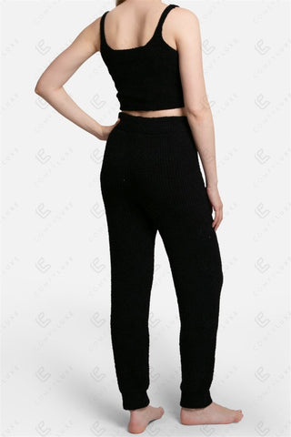 COMFYLUXE Relaxing Luxe Ribbed Pants W/ Pockets Drawstring