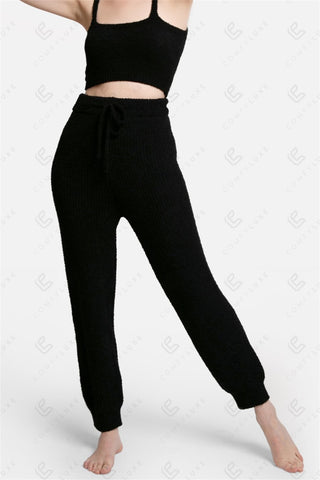 COMFYLUXE Soft Luxury Ribbed Pants W/ Pockets Drawstring