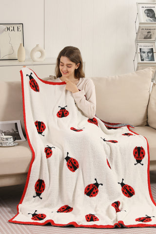 Ladybugs Pattern Luxury Soft Throw Blanket
