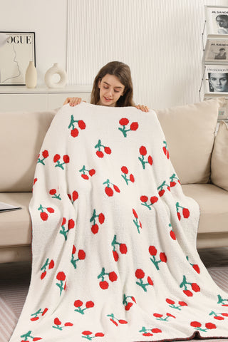 Cherry Pattern Luxury Soft Throw Blanket