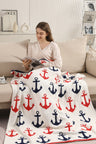 Nautical Pattern Luxury Soft Throw Blanket