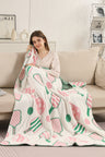 Pickleball Pattern Luxury Soft Throw Blanket