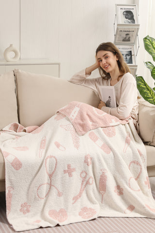 Hospital Pattern Luxury Soft Throw Blanket