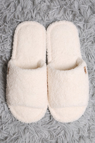 COMFYLUXE Soft Luxury Open-Toe Slippers