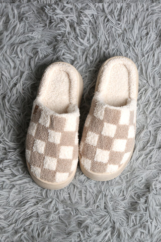 Checkered Luxury Soft Platform Slippers