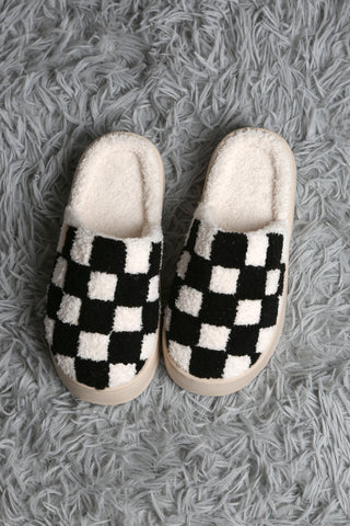 Checkered Luxury Soft Platform Slippers