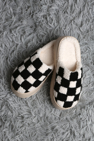 Checkered Luxury Soft Platform Slippers