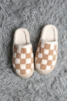 Checkered Pattern Luxury Soft Platform Slippers