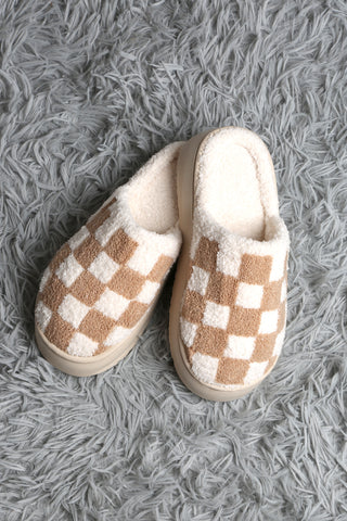 Checkered Luxury Soft Platform Slippers