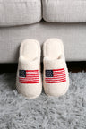 American Flag Pattern Embroidered Luxury Soft Slippers