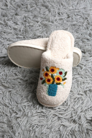 Painting-Inspired Embroidered Luxury Soft Slippers