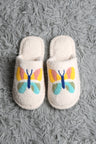 Butterfly Pattern Embroidered Luxury Soft Slippers