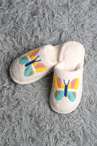 Butterfly Embroidered Luxury Soft Slippers