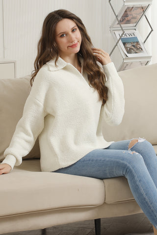 COMFYLUXE Elevated Comfort Collared Sweater