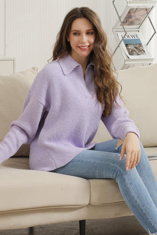 COMFYLUXE Refined Comfort Collared Sweater