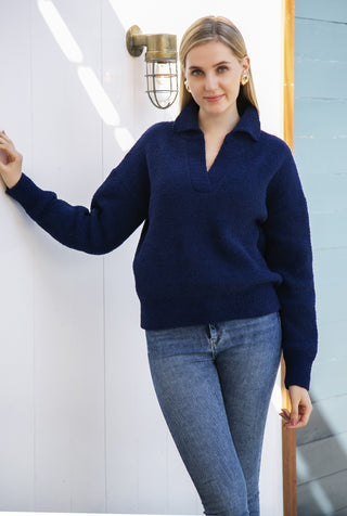 COMFYLUXE Refined Comfort Collared Sweater