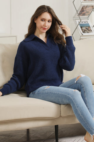 COMFYLUXE Soft Luxury Collared Sweater
