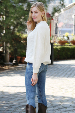 COMFYLUXE Elevated Comfort Ribbed Sweater