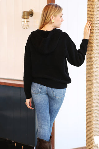 COMFYLUXE Elevated Comfort Hooded Sweater W/ Pockets Zipper Closure