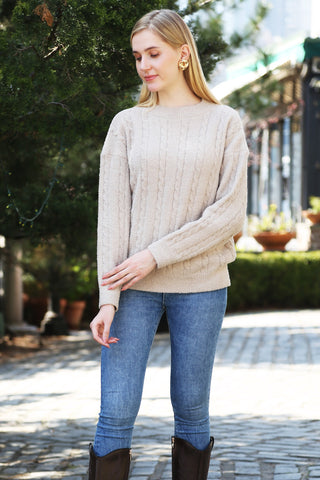 COMFYLUXE Cozy Elegance Ribbed Sweater