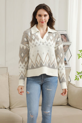 COMFYLUXE Premium Cozy Collared Sweater