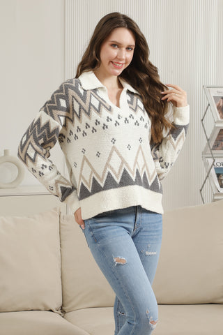 COMFYLUXE Soft Luxury Collared Sweater