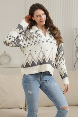 COMFYLUXE Premium Cozy Collared Sweater