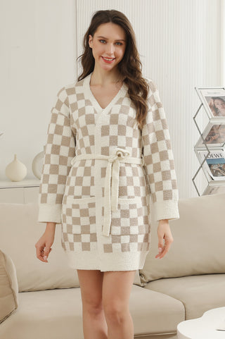 COMFYLUXE Refined Comfort Robe W/ Front Pockets Belt