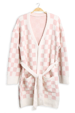 COMFYLUXE Cozy Elegance Robe W/ Front Pockets Belt