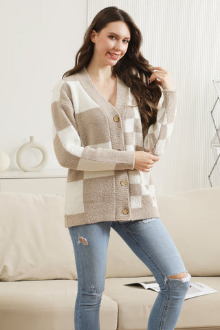 COMFYLUXE Soft Luxury Cardigan W/ Button Closure