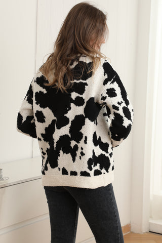 Cow Pattern Luxury Soft Crew Neck Sweater