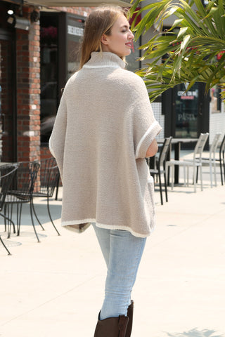 Solid Color Luxury Soft 3/4 Sleeve Sweater W/ Front Pockets