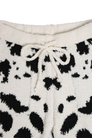 Cow Pattern Luxury Soft Shorts W/ Pockets & Drawstring