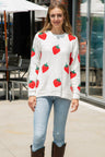 Strawberries Pattern Luxury Soft Sweater