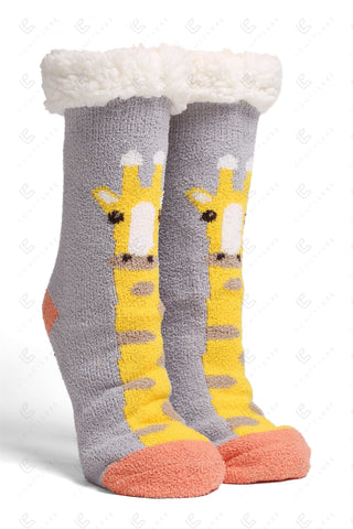 COMFYLUXE Plush Luxury Non-Slip Sherpa Socks - 6Pc Set
