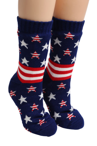 American Flag Pattern Luxury Soft Non-Slip Fleece Socks
