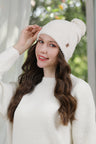 COMFYLUXE Warm Luxury Beanie W/ Pom-Pom Ribbed Trim