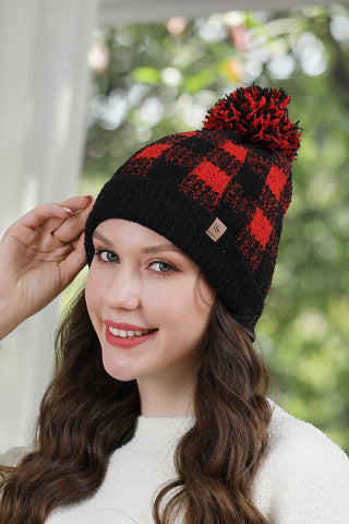 COMFYLUXE Refined Comfort Beanie W/ Pom-Pom Ribbed Trim